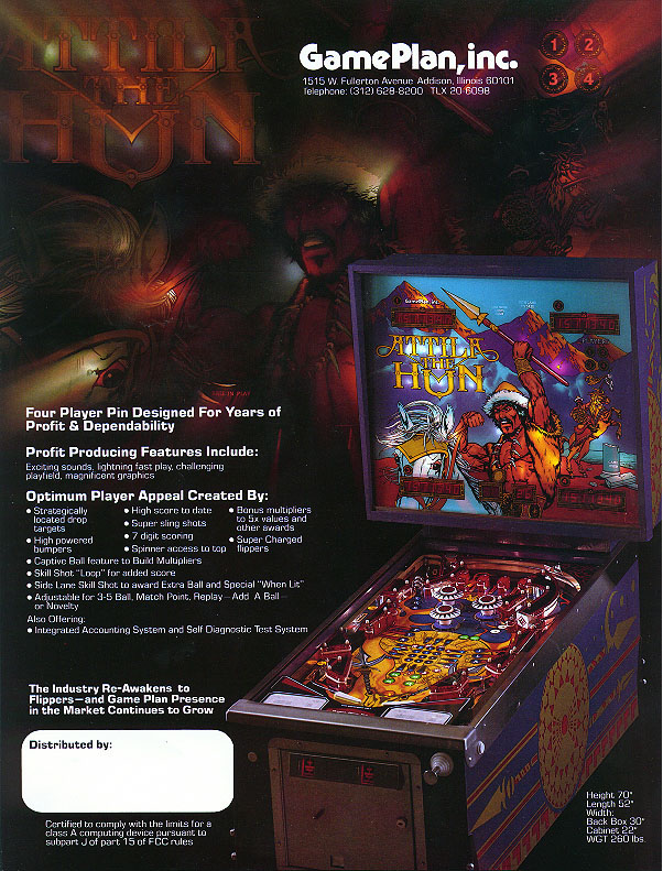 Game Plan Attila the Hun Flyer